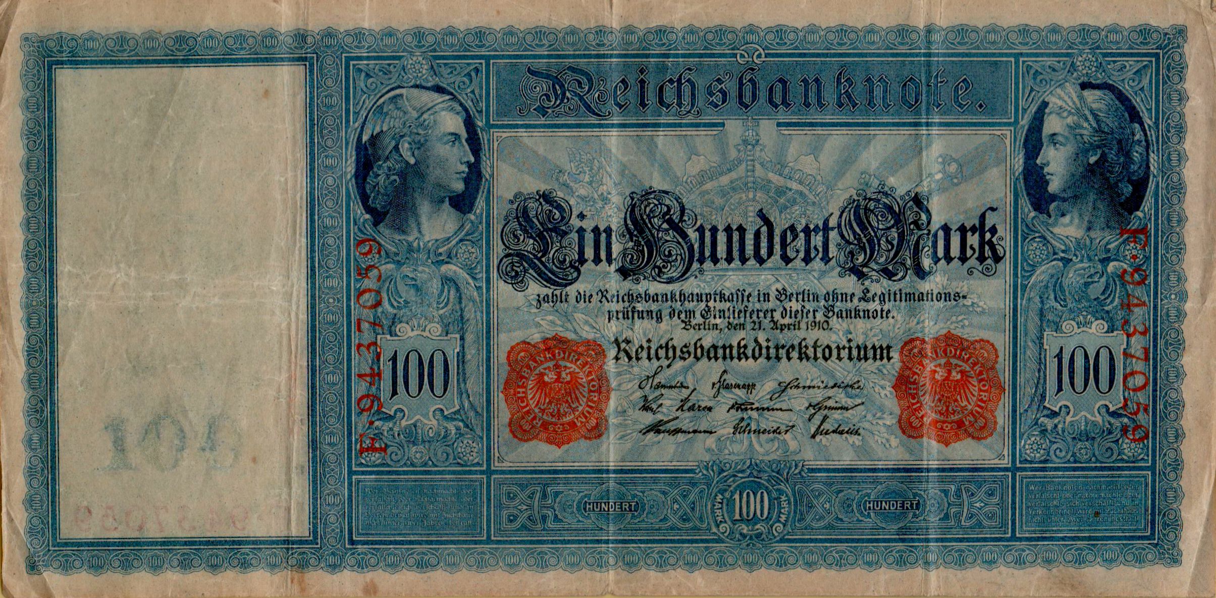 Germany 100 1910 VF P-42/1